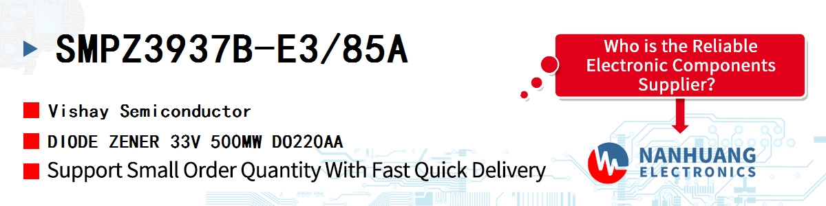 SMPZ3937B-E3/85A Vishay DIODE ZENER 33V 500MW DO220AA