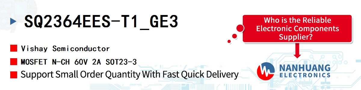 SQ2364EES-T1_GE3 Vishay MOSFET N-CH 60V 2A SOT23-3