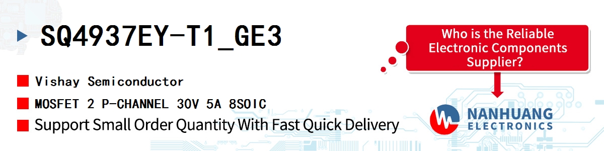 SQ4937EY-T1_GE3 Vishay MOSFET 2 P-CHANNEL 30V 5A 8SOIC