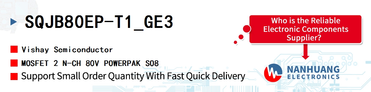 SQJB80EP-T1_GE3 Vishay MOSFET 2 N-CH 80V POWERPAK SO8