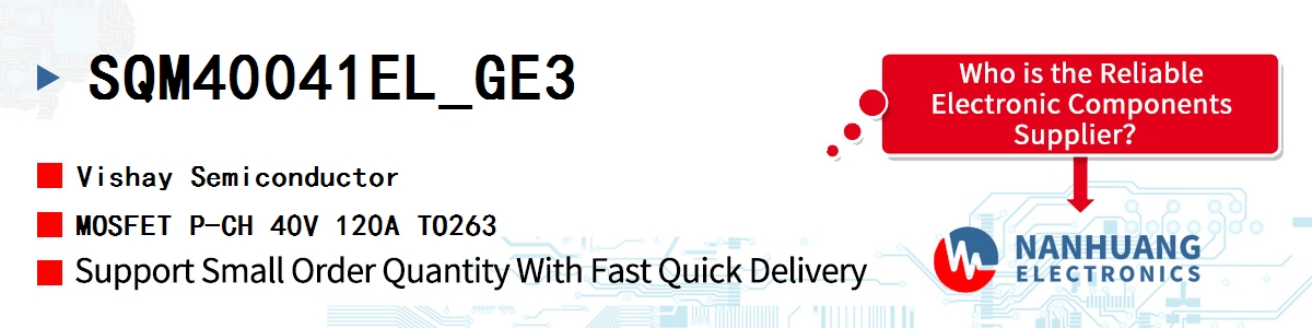 SQM40041EL_GE3 Vishay MOSFET P-CH 40V 120A TO263