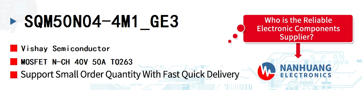 SQM50N04-4M1_GE3 Vishay MOSFET N-CH 40V 50A TO263