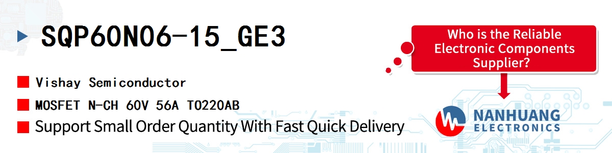 SQP60N06-15_GE3 Vishay MOSFET N-CH 60V 56A TO220AB