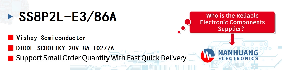 SS8P2L-E3/86A Vishay DIODE SCHOTTKY 20V 8A TO277A