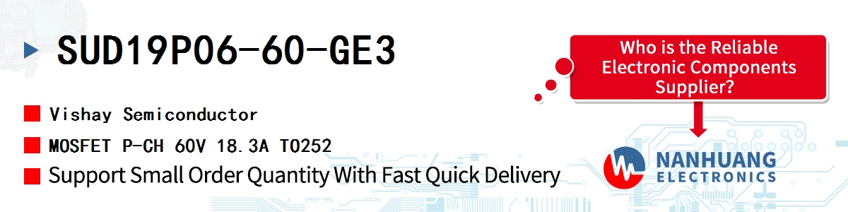 SUD19P06-60-GE3 Vishay MOSFET P-CH 60V 18.3A TO252