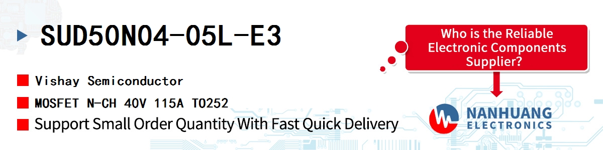 SUD50N04-05L-E3 Vishay MOSFET N-CH 40V 115A TO252