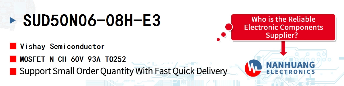SUD50N06-08H-E3 Vishay MOSFET N-CH 60V 93A TO252