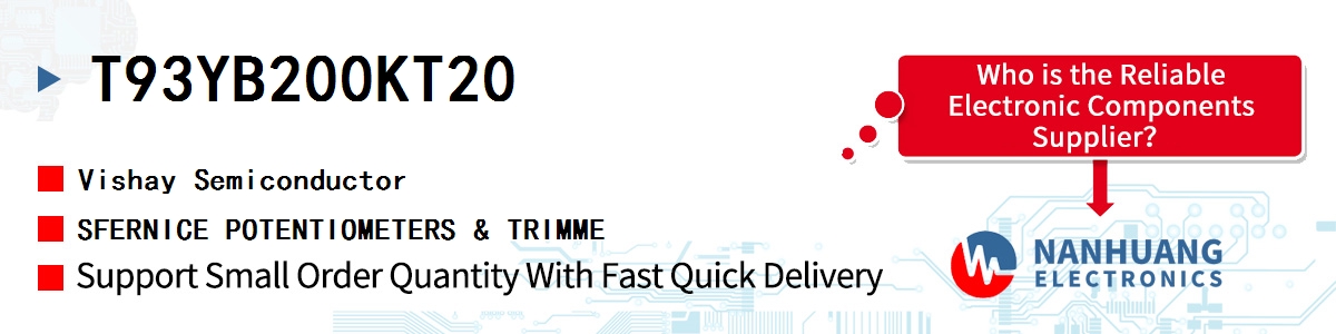 T93YB200KT20 Vishay SFERNICE POTENTIOMETERS & TRIMME