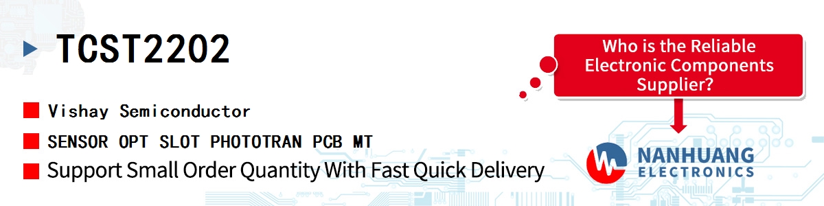 TCST2202 Vishay SENSOR OPT SLOT PHOTOTRAN PCB MT