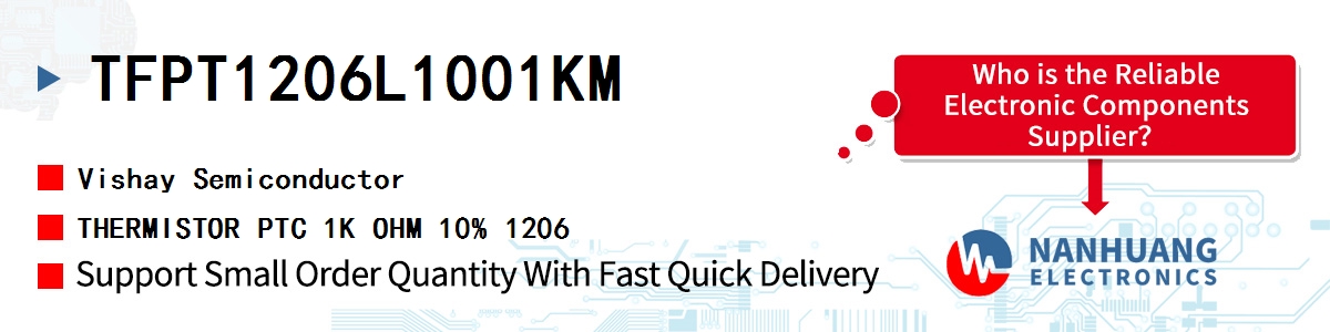 TFPT1206L1001KM Vishay THERMISTOR PTC 1K OHM 10% 1206