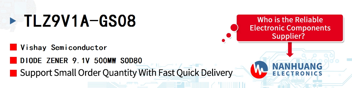 TLZ9V1A-GS08 Vishay DIODE ZENER 9.1V 500MW SOD80