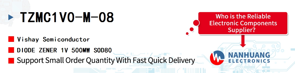 TZMC1V0-M-08 Vishay DIODE ZENER 1V 500MW SOD80
