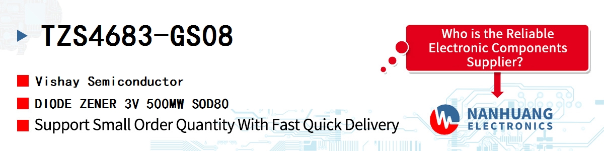 TZS4683-GS08 Vishay DIODE ZENER 3V 500MW SOD80