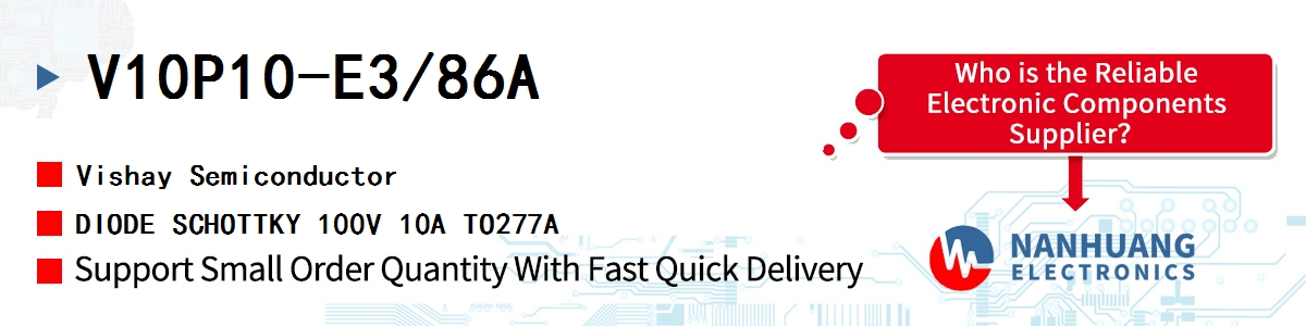 V10P10-E3/86A Vishay DIODE SCHOTTKY 100V 10A TO277A