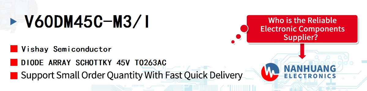 V60DM45C-M3/I Vishay DIODE ARRAY SCHOTTKY 45V TO263AC