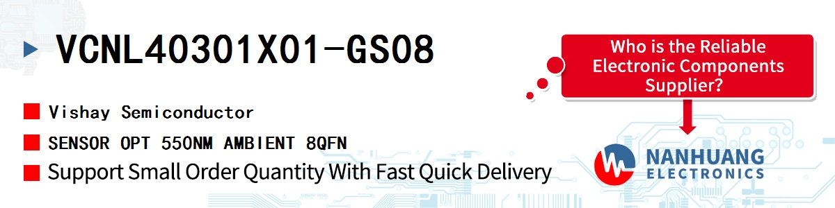 VCNL40301X01-GS08 Vishay SENSOR OPT 550NM AMBIENT 8QFN