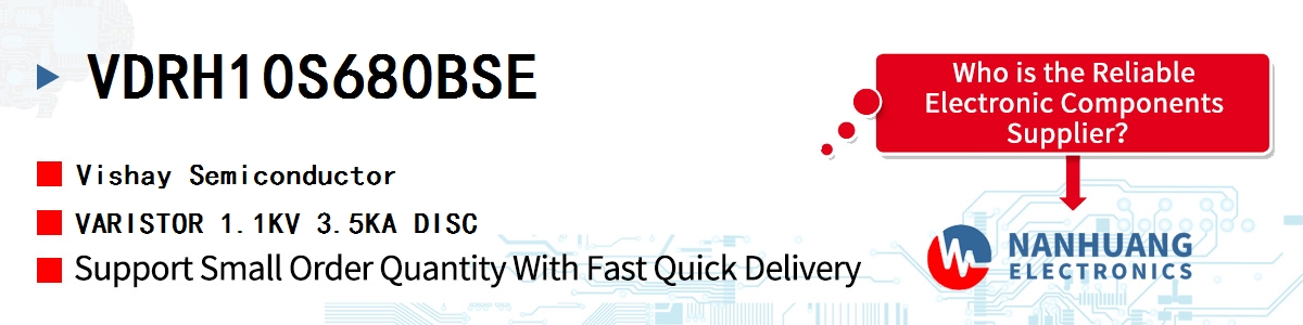 VDRH10S680BSE Vishay VARISTOR 1.1KV 3.5KA DISC