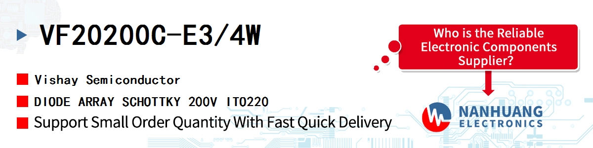 VF20200C-E3/4W Vishay DIODE ARRAY SCHOTTKY 200V ITO220