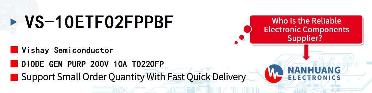 VS-10ETF02FPPBF Vishay DIODE GEN PURP 200V 10A TO220FP