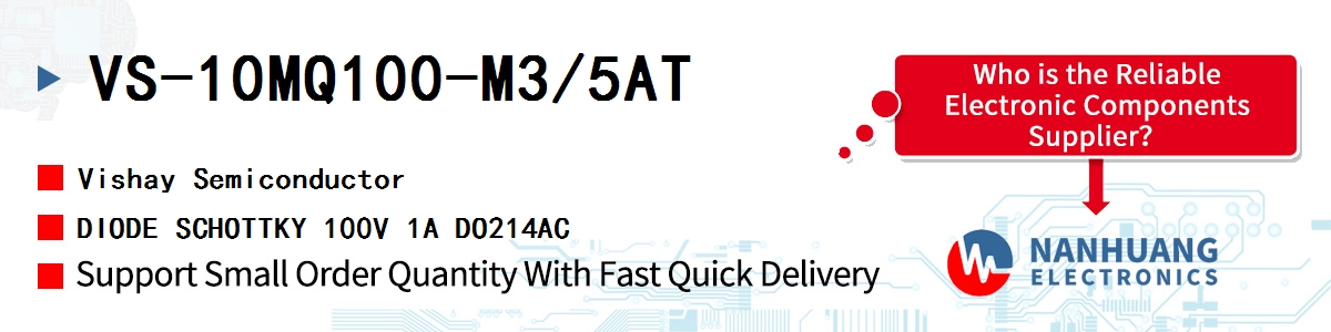 VS-10MQ100-M3/5AT Vishay DIODE SCHOTTKY 100V 1A DO214AC