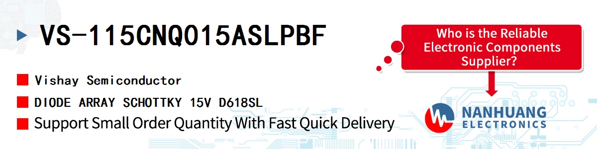 VS-115CNQ015ASLPBF Vishay DIODE ARRAY SCHOTTKY 15V D618SL