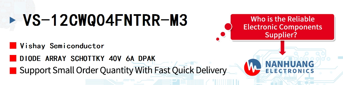 VS-12CWQ04FNTRR-M3 Vishay DIODE ARRAY SCHOTTKY 40V 6A DPAK