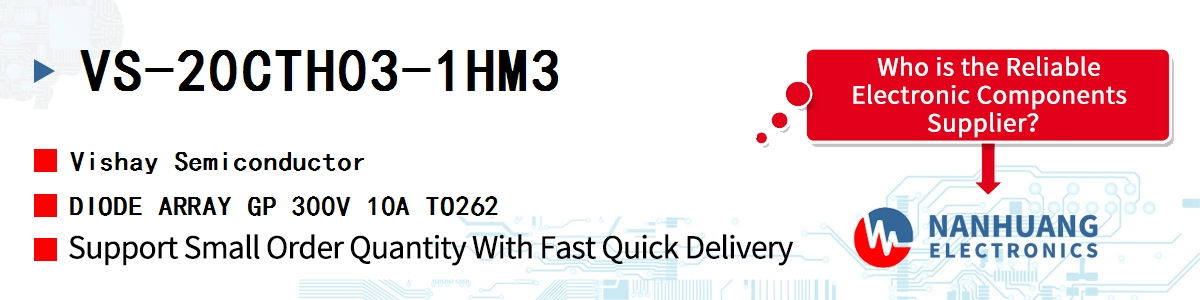 VS-20CTH03-1HM3 Vishay DIODE ARRAY GP 300V 10A TO262