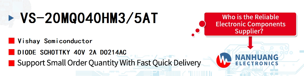 VS-20MQ040HM3/5AT Vishay DIODE SCHOTTKY 40V 2A DO214AC