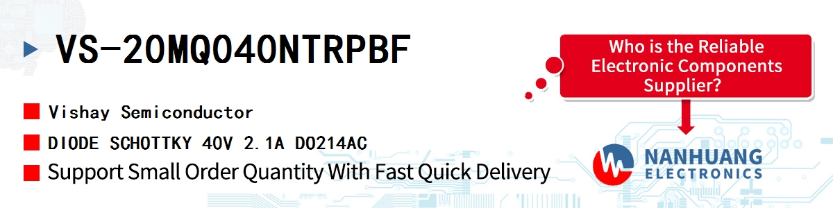 VS-20MQ040NTRPBF Vishay DIODE SCHOTTKY 40V 2.1A DO214AC