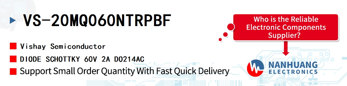 VS-20MQ060NTRPBF Vishay DIODE SCHOTTKY 60V 2A DO214AC