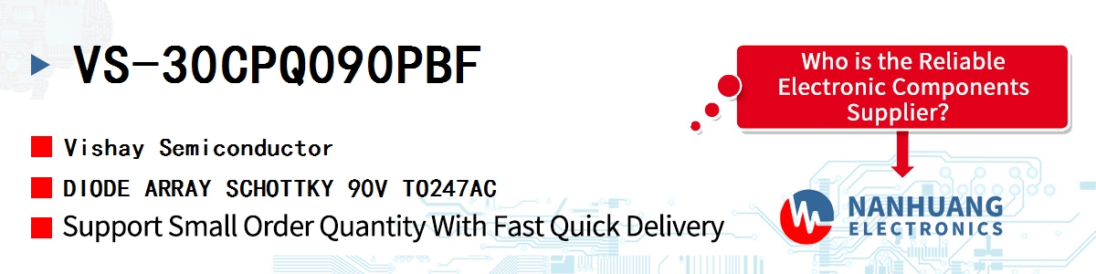VS-30CPQ090PBF Vishay DIODE ARRAY SCHOTTKY 90V TO247AC
