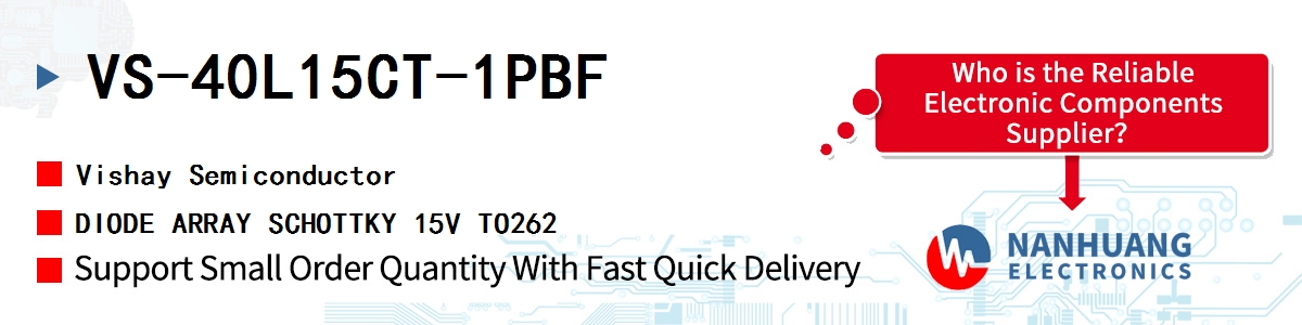 VS-40L15CT-1PBF Vishay DIODE ARRAY SCHOTTKY 15V TO262