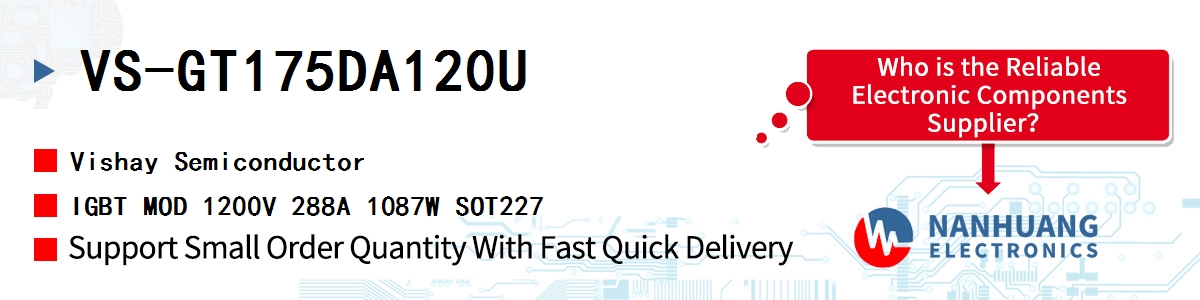 VS-GT175DA120U Vishay IGBT MOD 1200V 288A 1087W SOT227