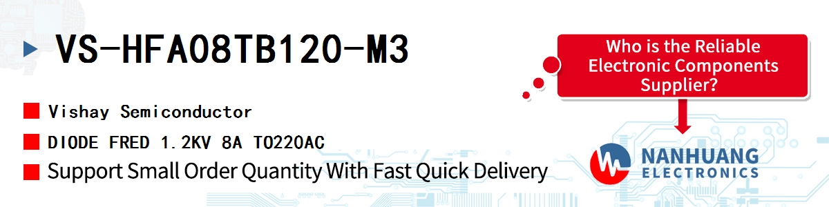 VS-HFA08TB120-M3 Vishay DIODE FRED 1.2KV 8A TO220AC