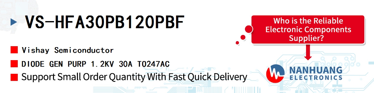 VS-HFA30PB120PBF Vishay DIODE GEN PURP 1.2KV 30A TO247AC