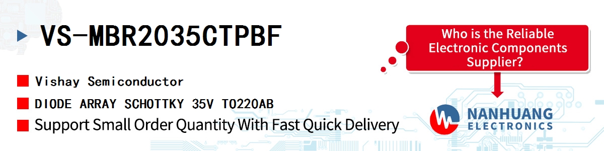 VS-MBR2035CTPBF Vishay DIODE ARRAY SCHOTTKY 35V TO220AB