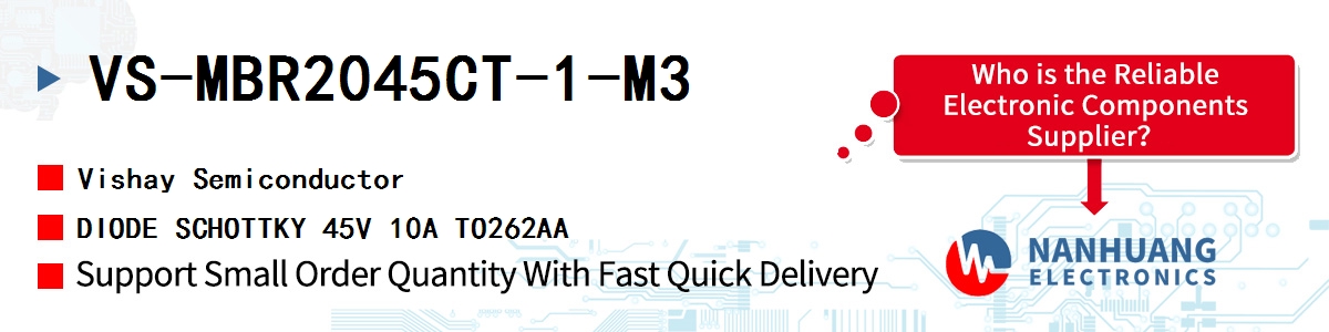 VS-MBR2045CT-1-M3 Vishay DIODE SCHOTTKY 45V 10A TO262AA