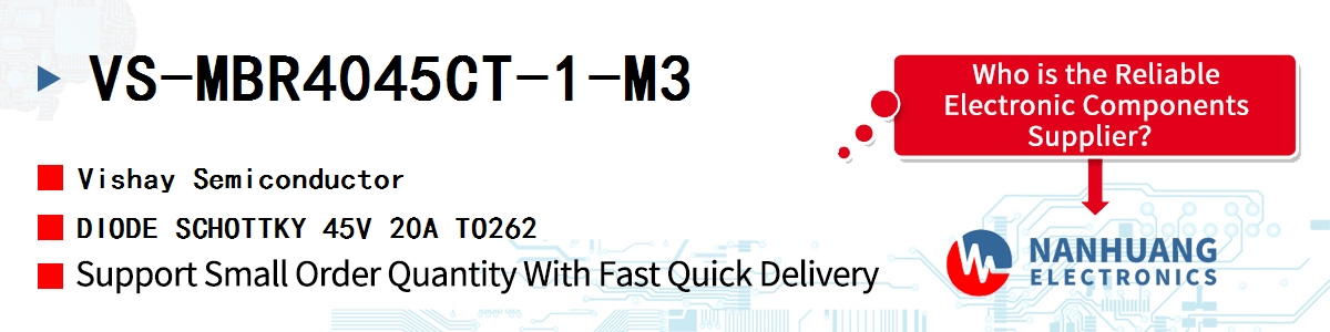 VS-MBR4045CT-1-M3 Vishay DIODE SCHOTTKY 45V 20A TO262