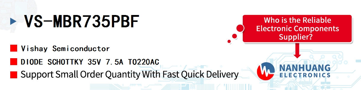 VS-MBR735PBF Vishay DIODE SCHOTTKY 35V 7.5A TO220AC