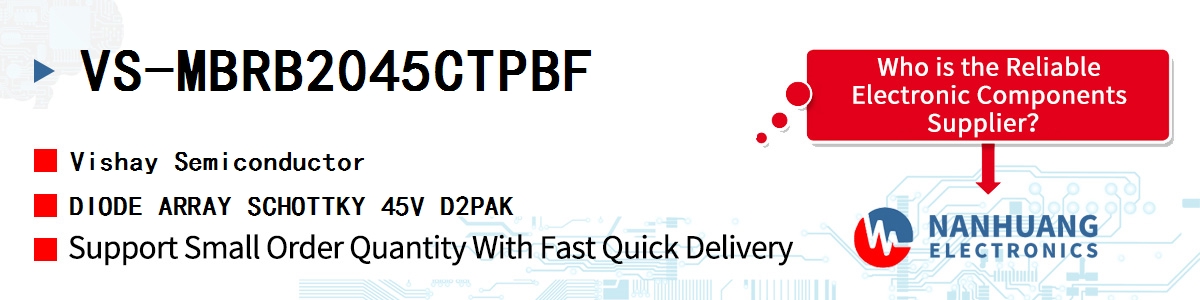 VS-MBRB2045CTPBF Vishay DIODE ARRAY SCHOTTKY 45V D2PAK