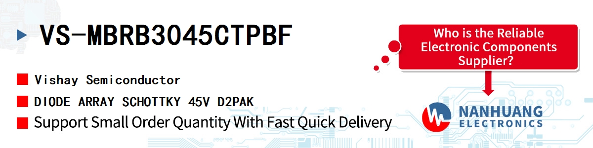 VS-MBRB3045CTPBF Vishay DIODE ARRAY SCHOTTKY 45V D2PAK