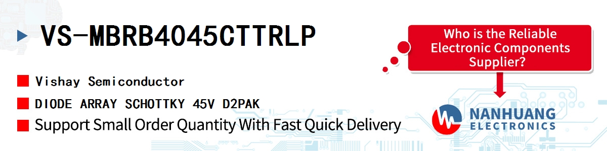 VS-MBRB4045CTTRLP Vishay DIODE ARRAY SCHOTTKY 45V D2PAK