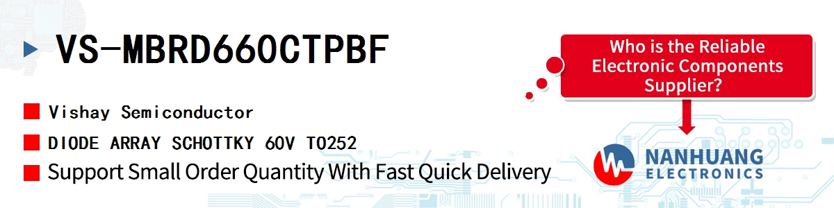 VS-MBRD660CTPBF Vishay DIODE ARRAY SCHOTTKY 60V TO252