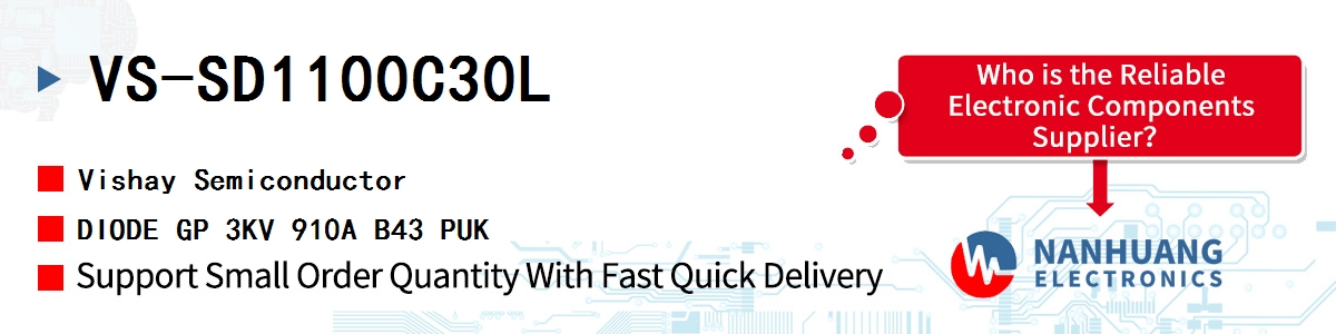 VS-SD1100C30L Vishay DIODE GP 3KV 910A B43 PUK