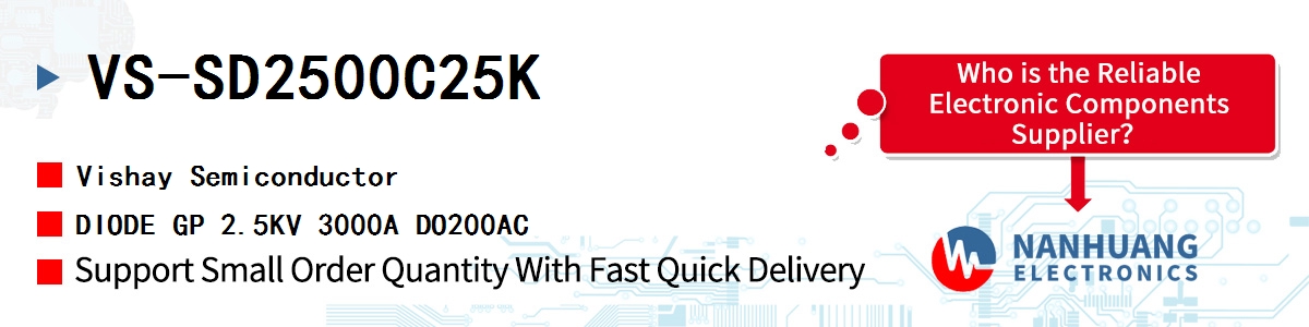 VS-SD2500C25K Vishay DIODE GP 2.5KV 3000A DO200AC