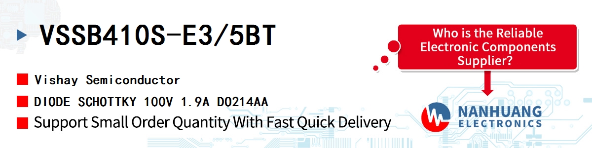 VSSB410S-E3/5BT Vishay DIODE SCHOTTKY 100V 1.9A DO214AA